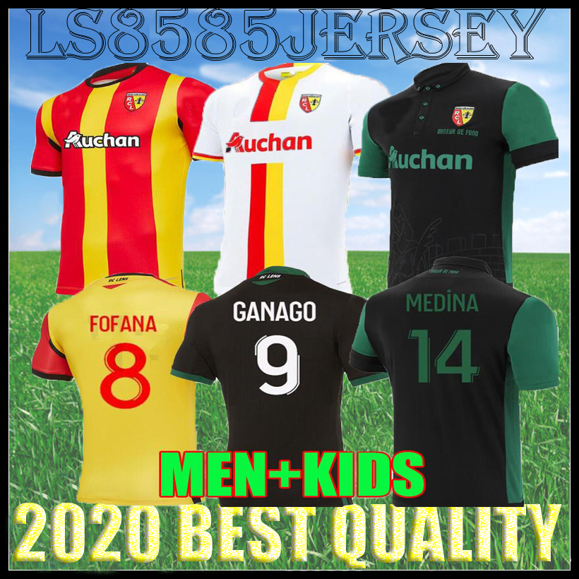 

RC Lens 20 21 home away soccer jerseys maillot de foot FOFANA GANAGO Kakuta Special Kit 2020 THIRD fourth MEN RC Lens 2021 football Shirts, Black;yellow