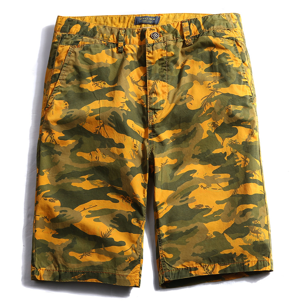 

2021 Men's Shoes New Summer Style Multi-pocket Camouflage Fashion Man's at Height From Knee-length Freight Shorts 5T51, Blue