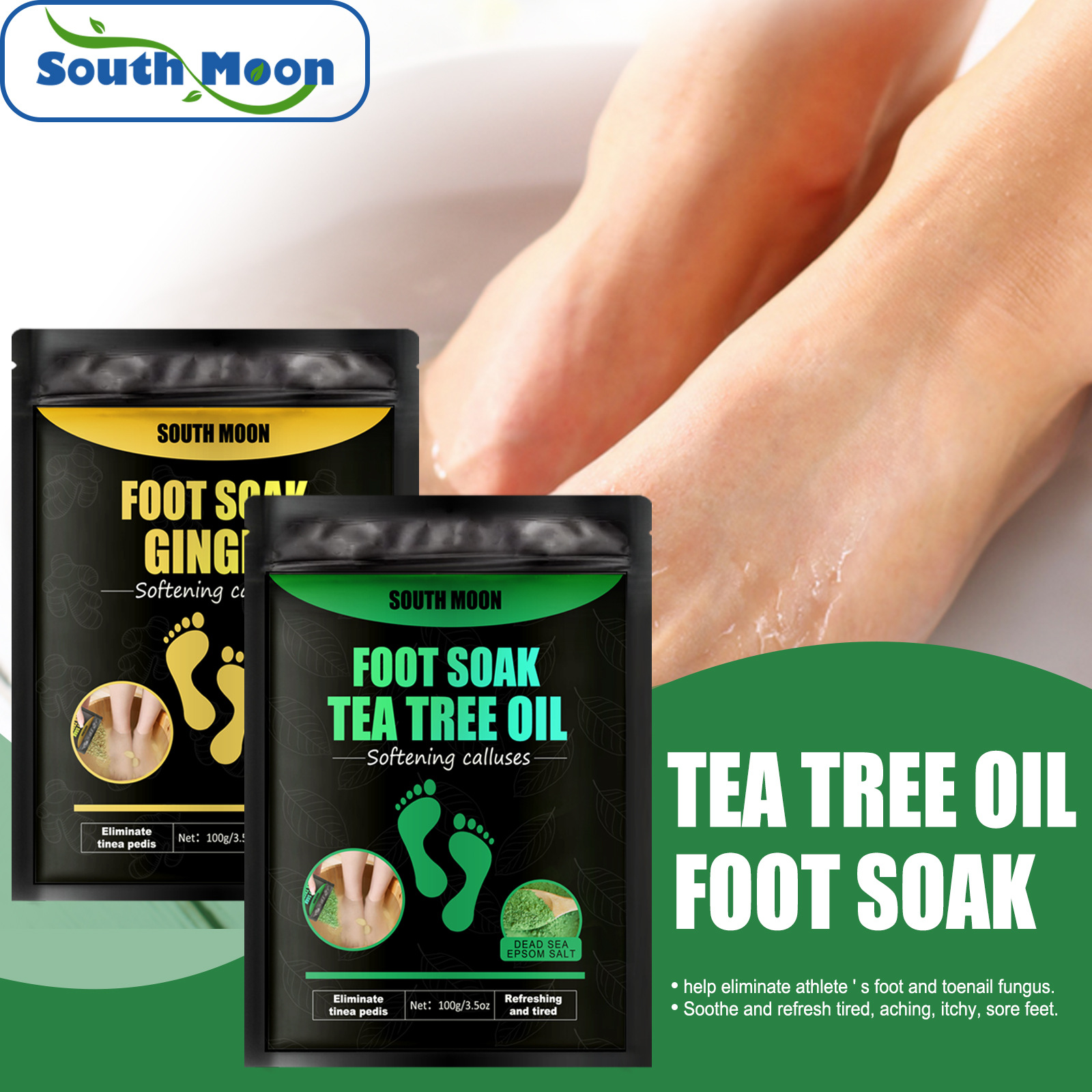 Free freight South Moon OEM ODM Foot Odor Removers bath soaking salt foot skin dry crack fatigue soothing toenail care-image-753445746