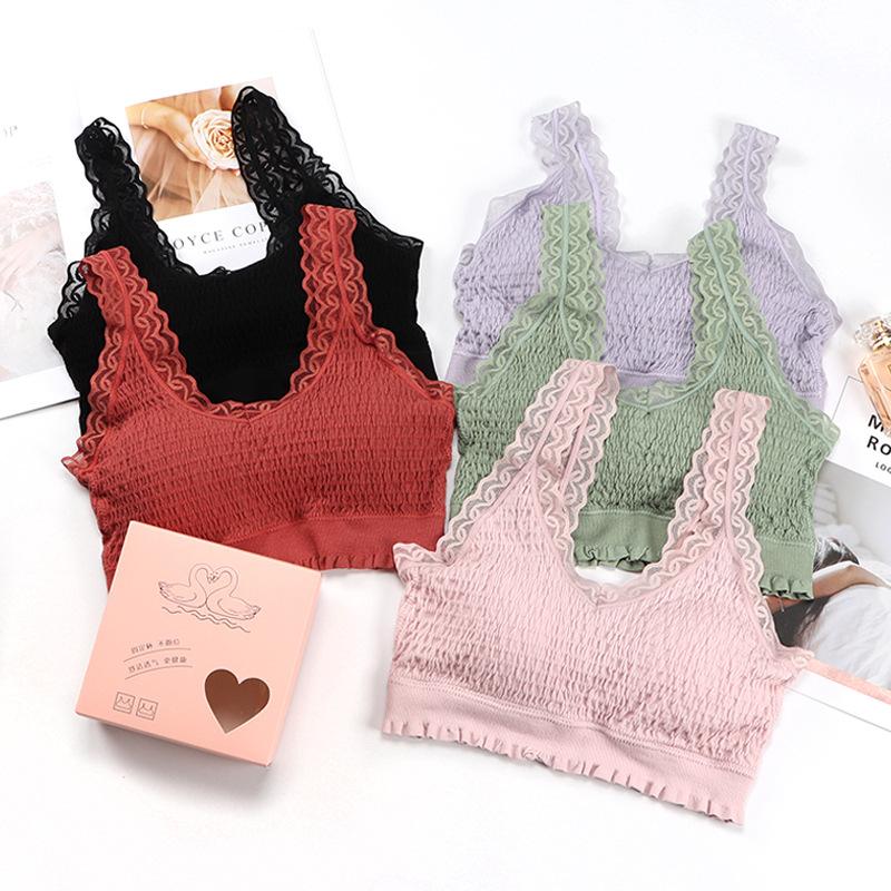 

Gym Bra Yoga Tops Women Fitness Wear Home Indoor Underwear Fashion Ladies Workout Active Wear Tank Tops Wireless Lace Lingerie