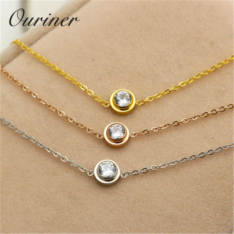 

Single Jewelry Thin Rope Line Bracelet Single Crystal Bangle Rose Gold-Color Chains Charms Bracelet Women Lover K0002