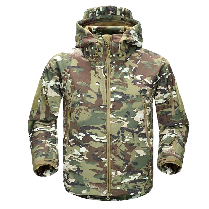 

Men's Winter Military Camouflage Fleece Jacket Army Tactical Jacket Coat Multicam Male Camouflage Waterproof Windbreakers 201120, Sand sanke