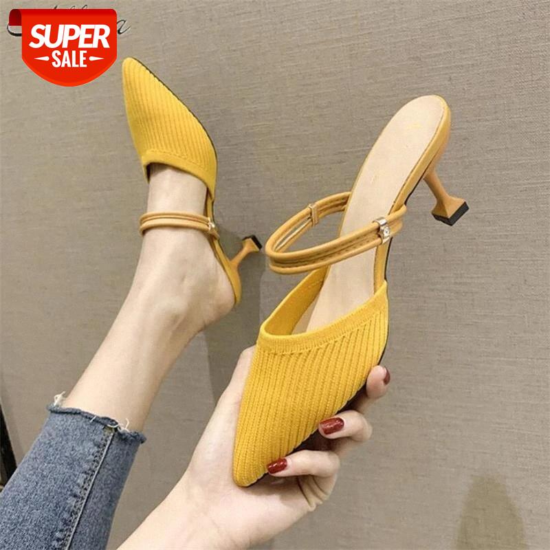 

Mhysa 2019 New Women's pumps Women Shoes Pointed Toe Square heel Summer Sexy dress Party Shoes Wedding High 7 cm T605 #cs0t, Beige
