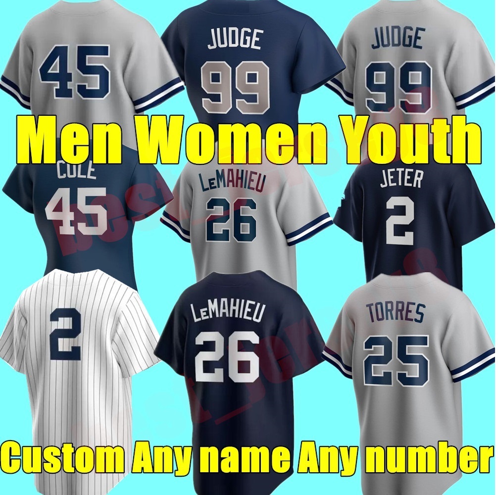 

Mens Derek Jeter DJ LeMahieu Aaron Judge New Baseball Jerseys Mariano York Rivera Babe Ruth YAnKee Bernie Williams Men Women Youth kids Custom jersey, As shown in illustration