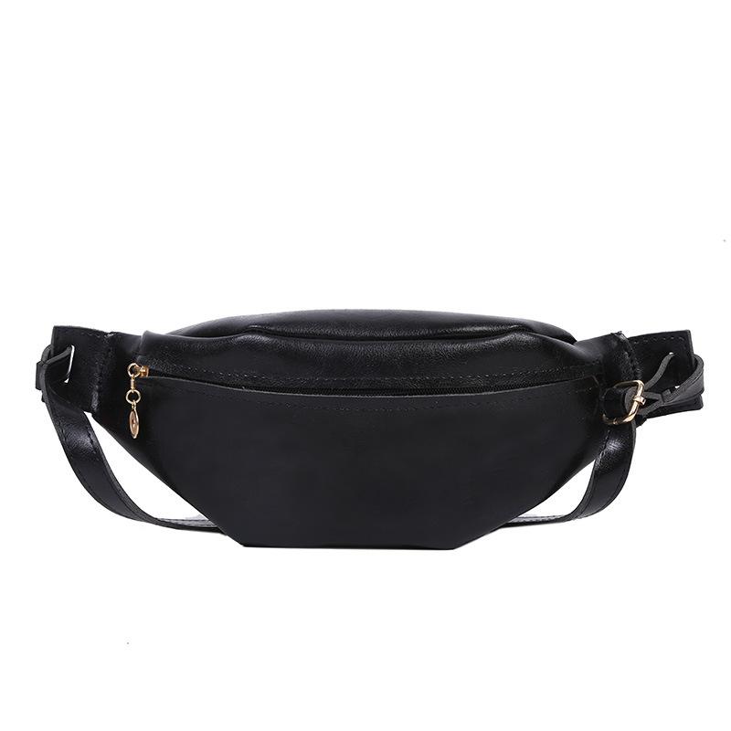 

New Arrival Women Fashion Waist Bag with Adjustable Shoulder Strap Small Chest Bag Crossbody, Black