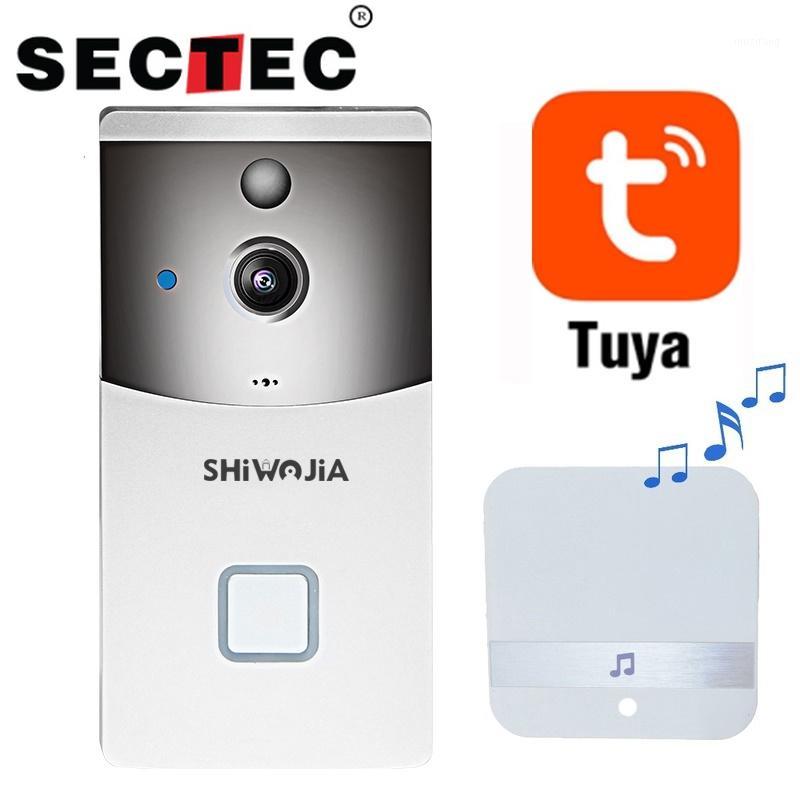 

SecTec Door Bell Intercom Wireless Phone Home Security IR Alarm Ring Doorbell Camera Wifi Tuya Us Smart Life IP Video Battery1