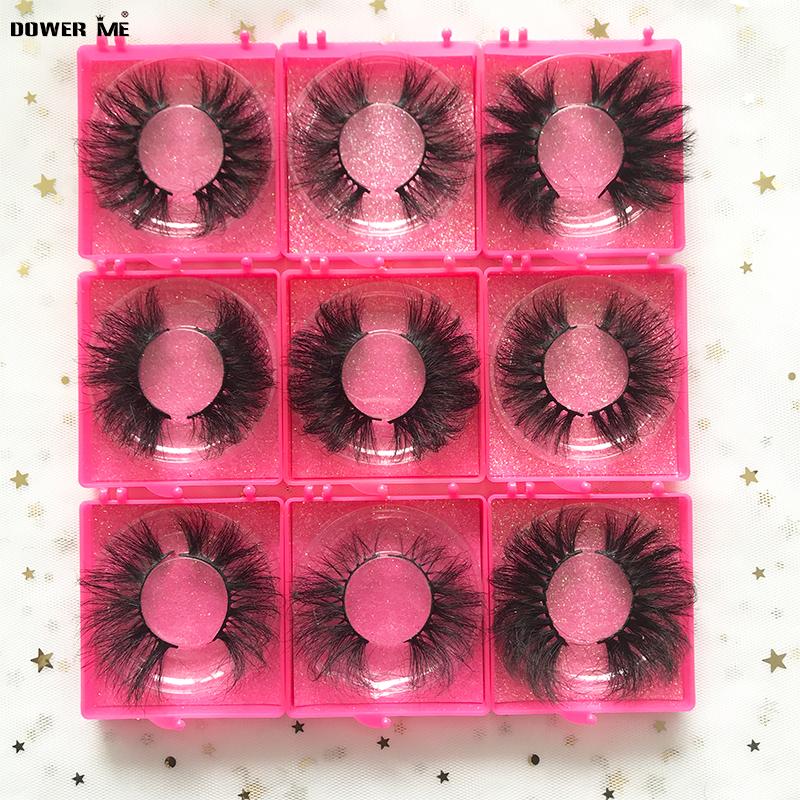 

25mm Mink Lashes Bulk Long Faux Cils 3D Fake Eyelashes Mink Wholesale Natural Fluffy Strip Lashes Package Box Case Pack Vendor