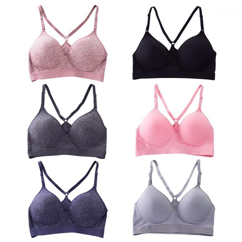 

yoga fitness training jogging running sports bra Quick-drying training -proof sports underwear Women Back cross straps1, Dh