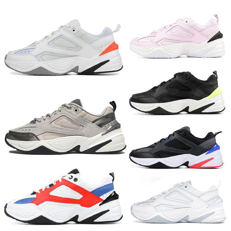 

Monarch M2K Tekno chunky Dad Running Shoes Cool White Pure Platinum Black Obsidian Mens Womens platform sports outdoor sneakers Chaussures, 18 shoe box