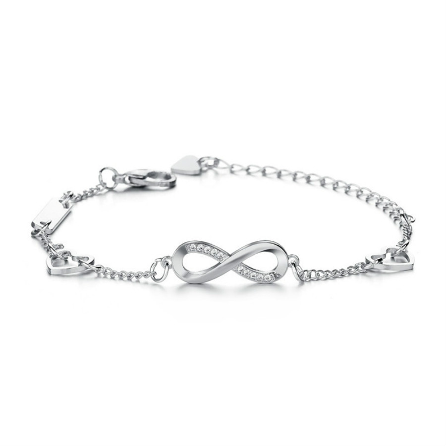 

Infinity diamond Bracelet Pull Adjustable Bracelets women bracelets bangle Engagement Wedding fashion Jewelry gift will and sandy new, Golden;silver
