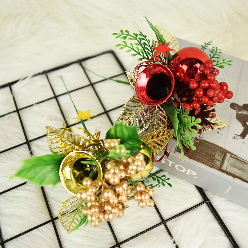 

1pc Artificial Plants Fake Pine Cone Christmas Berry Decorative Wreaths Accessories DIY Xmas Christmas Tree Decoration For Home, B01