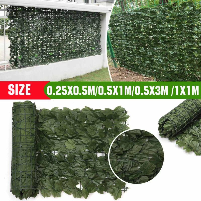 

0.5/1/3m Artificial Leaf Privacy Fence Roll Wall Landscaping Fence Privacy Screen Outdoor Garden Backyard Balcony, 0.25x0.5m