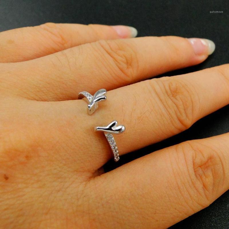 

Hot Selling Dainty Jewelry 925 Sterling Silver CZ Antlers Women's Ring Engagement Wedding Ring For Gift1