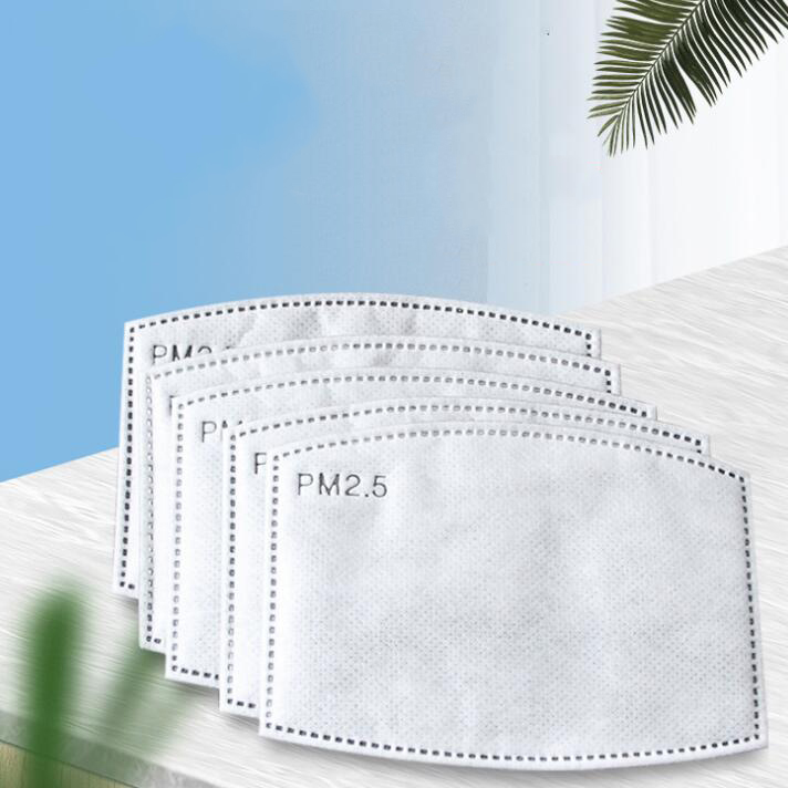 

100 pcs PM2.5 mask filter 5 Layers face mask Activated Carbon Filter Insert Protective Filter Insert for mouth Mask