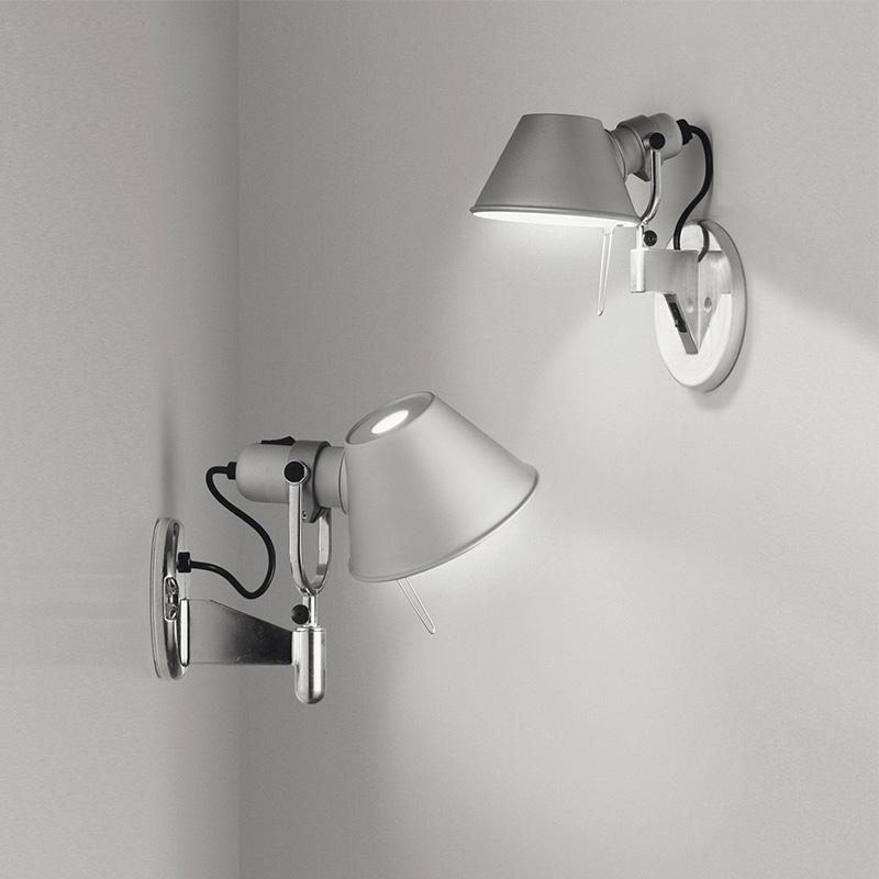 

Silver Black Nordic Bedside Wall Lamp With Rotary Lamp Head E27 LED Wall Light For Bedroom Reading Hallway Living Room Lighting