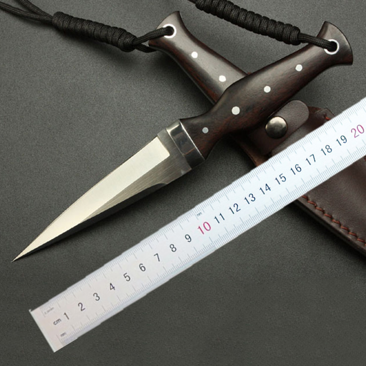 

1Pcs High Quality Swordfish Fixed Blade Knife AUS-10A 60HRC Satin Blade Full Tang Handle Outdoor Survival Rescue Knives