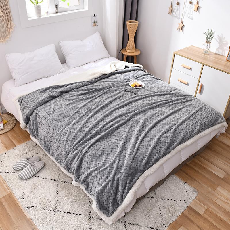 

Wheat pattern Lamb velvet Blanket Soft Flannel Sofa wool Fleece Warm Throws 1.0m 1.5m 2.0m Home Furnishing decoration