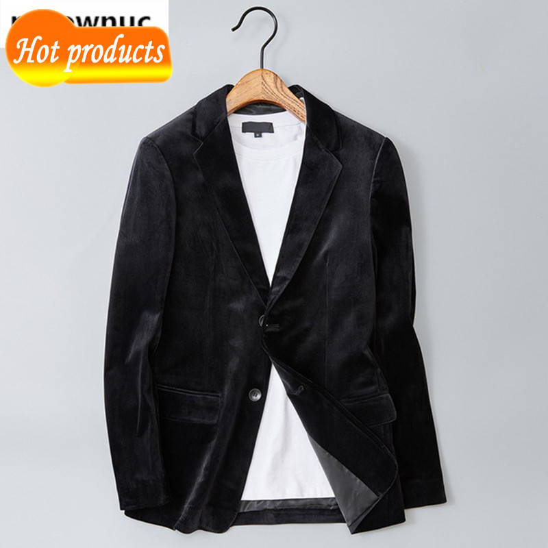 

2021 New Style Classic Men's Blazer High-quality Single-breasted Blazers Men 18DD, Black
