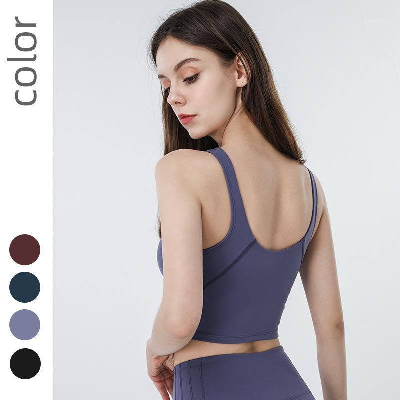 

Women Seamless crop workout Bras Fitness running Racerback crop Brassiere sport Yoga Gym Tops Padded Support Yoga Bra1