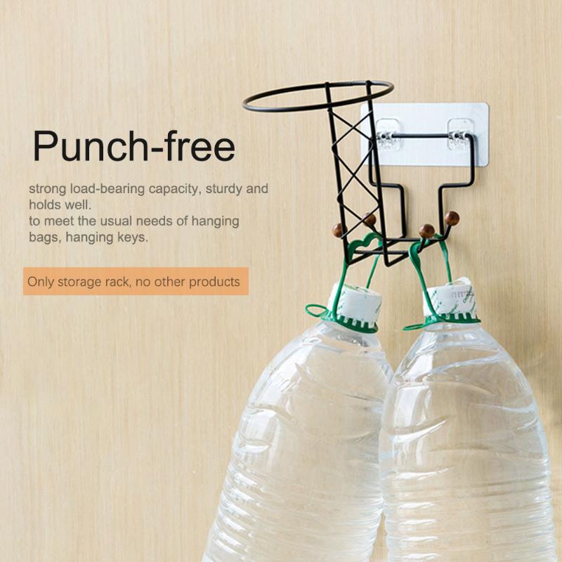 

Wall Mounted Durable Helmet Holder Office Punch Free Iron Art Jacket Hanger Home Bedroom Storage Rack Modern Easy Install