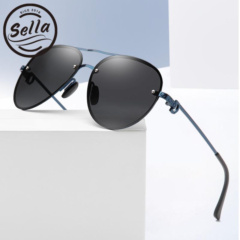 

Sunglasses Sella 2021 Arrival Fashion Women Men Oversized Pilot Polarized Classic Alloy Textured Frame Glasses Gafas De Sol