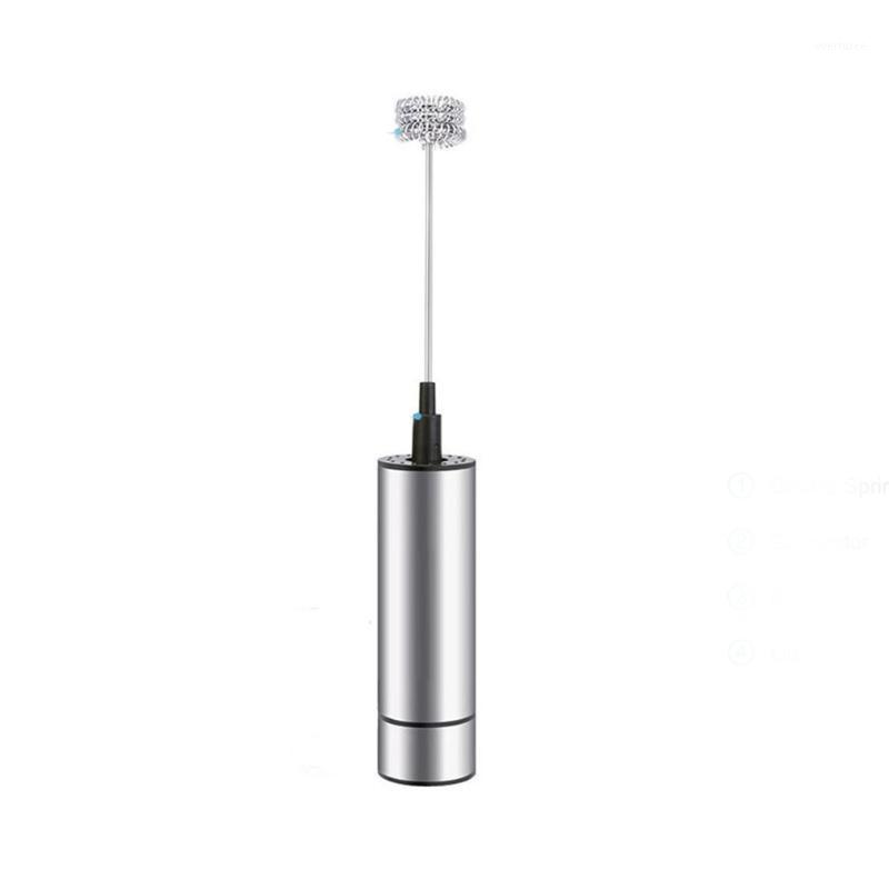 

Electric Handheld Milk Frother Foamer Coffee Drink Blender Mixer Triple Spring Whisk Head & Clean Brush Head Kitchen Tools1