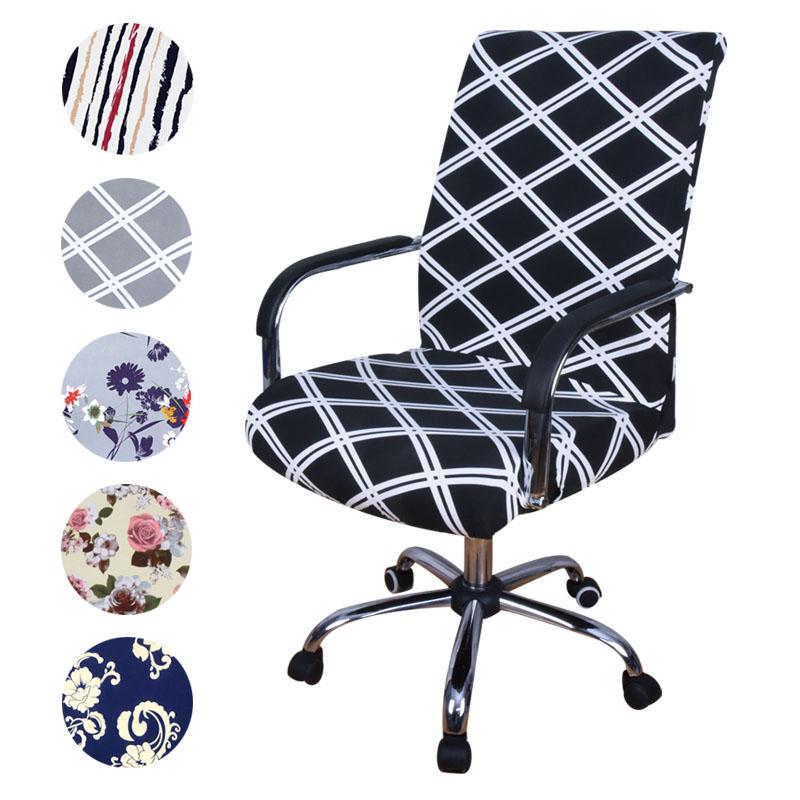 

Spandex Computer Chair Cover Big Elasticity Anti-dirty Office Chair Cover Easy Washable Removeable