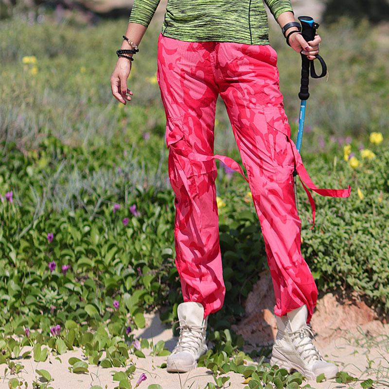 

Women Loose fitting Camouflage trousers Lightweight Hiking climbing Quick dry Breathable pants Outdoor Dance Summer Semi-casual, Green