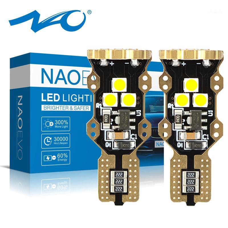 

NAO W16W T15 LED Car Light W16W Led Bulb 5W 3030 1300LM white Super Bright 12V 24V 921 Auto Stop Tail Reversing Lighting amber1, As pic