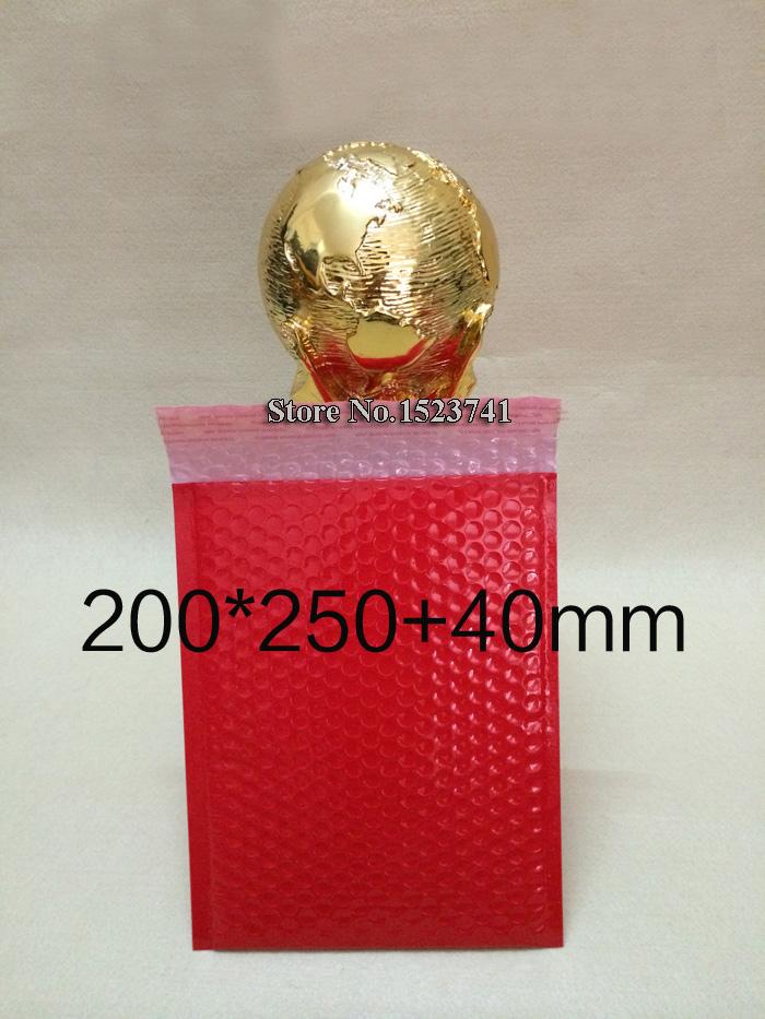 

Big sale! 20pcs/pack 200x250+40mm space Poly bubble Mailer envelopes Red