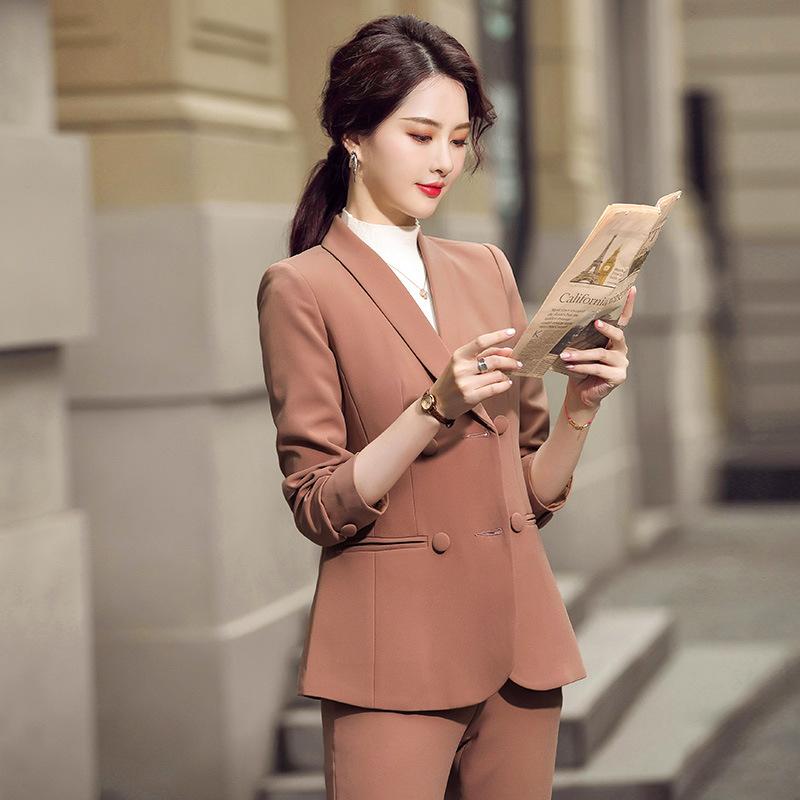 

LY8236 jacket and pants set work suits for women suit women blazer set suit 2 piece blazer and pants, Grey coat 1pcs