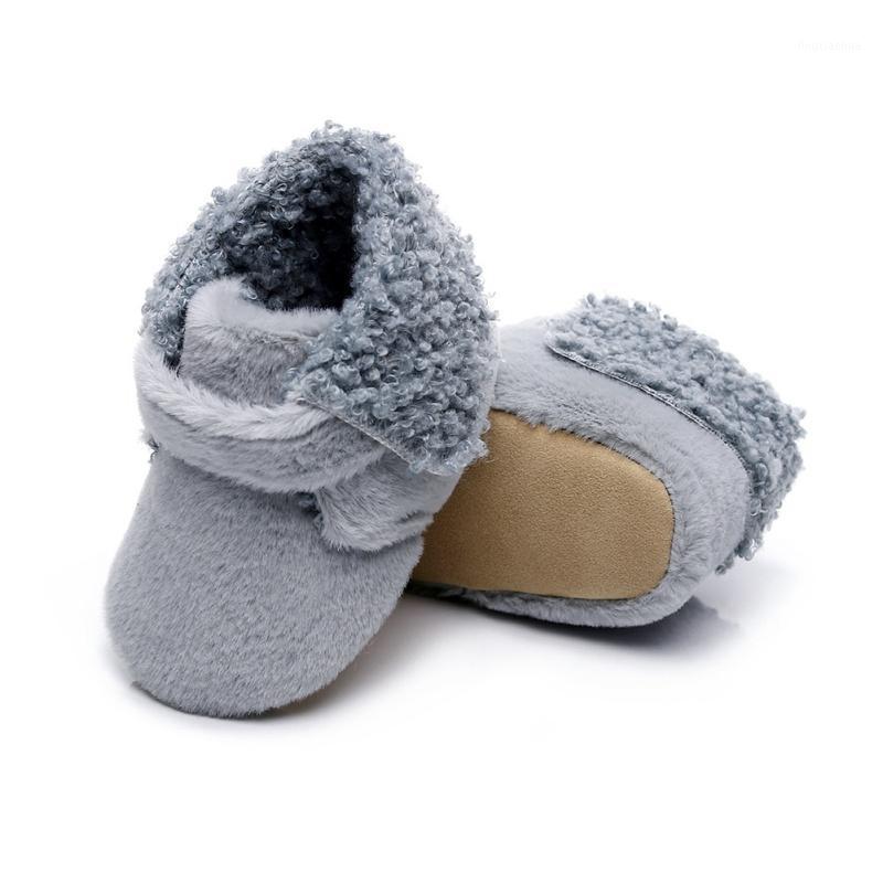 

Infant Girls Boys Winter Warm Plush Fur Ankle Length Slip-On Furry Snow Boots Infant Toddler Shoes -24M21, Black