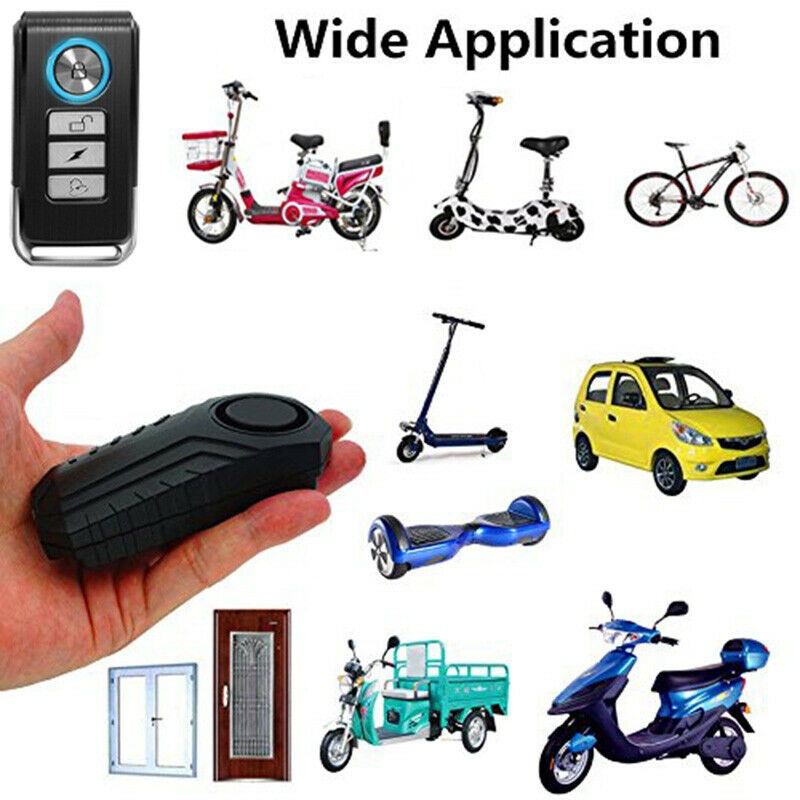 

Loud 113db Wireless Anti-Theft Vibration USB rechargeable Motorcycle Bicycle alarming lock Remote Control bike Security Latest Y1203