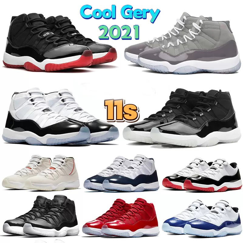 

Cool Grey 11 11s Men Women Basketball Shoes 25th Anniversary Low Legend University Blue White Bred Concord 23 Space Jam Sports Snake Rose Go