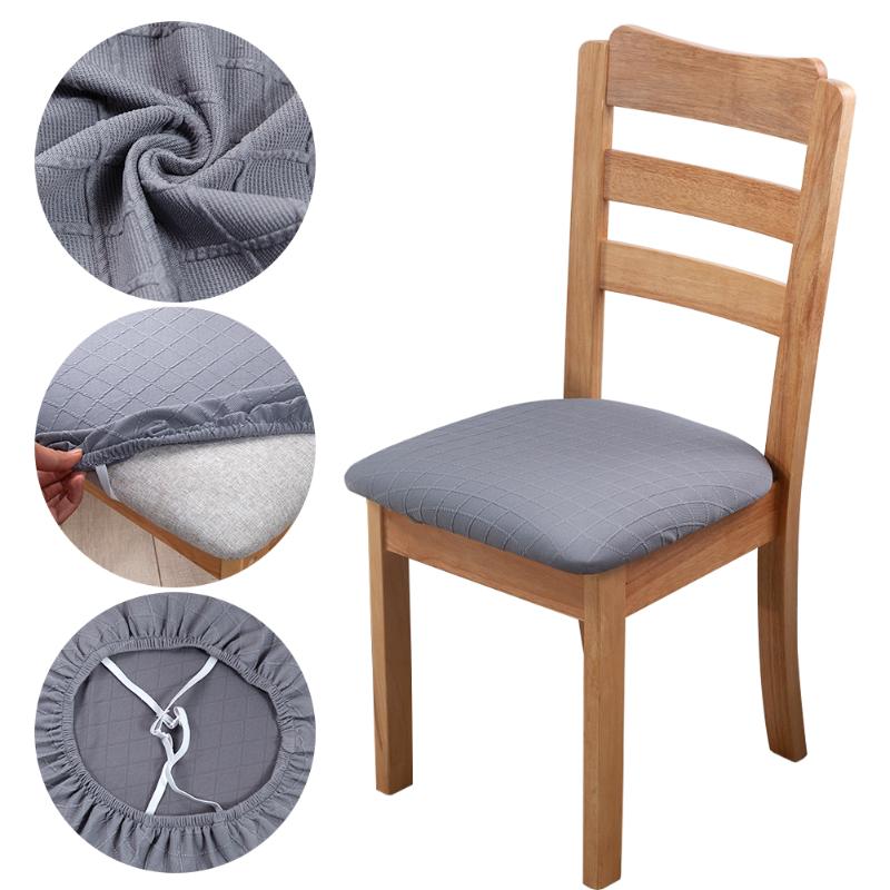 

4pcs Dustproof Fashion Printed Kitchen Jacquard With Ties Chair Seat Cover Universal Soft Dining Room Furniture Protector