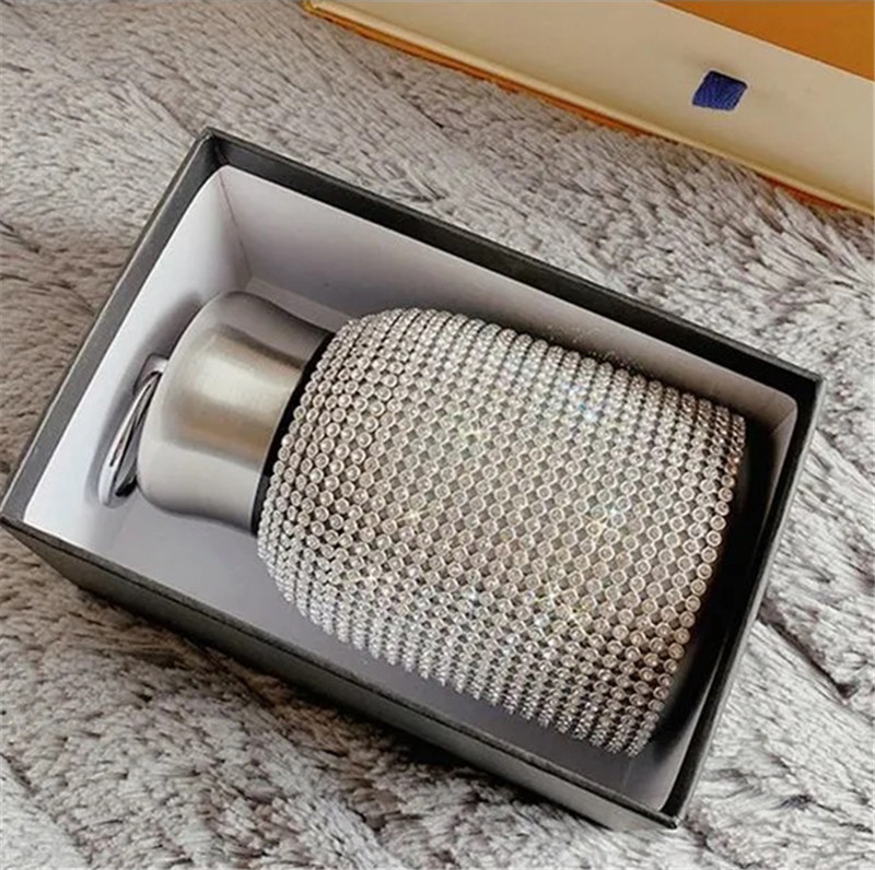 

Boutique Water Cup VIP Gift Luxurys Rhinestones 220ML Top Quality Girl And Women Portable Small Volume Vacuum Cups Valentine Gifts