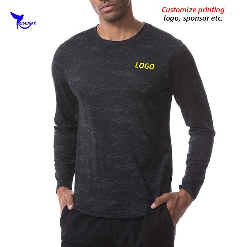 

Customize LOGO Long Sleeve Running T-shirt Men Gym Fitness Workout Loose Shirts Male Quick Dry Tee Top Sportswear Clothing1, 32 1