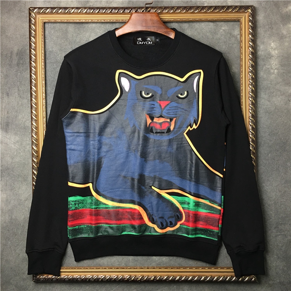 

New Autumn Winter Sweatshirts Men Clothing 3d Print Round Neck Fleece Mens Hoodies Quality Tracksuit Dy5657 Vr6b, Black