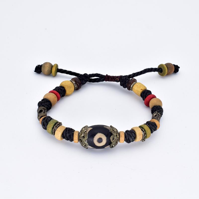 

Statement Maxi Woven Vintage Boho Jewelry Women Ethnic Engrave Pictographs Natural Stone Beads Bracelets Unisex Br151-155