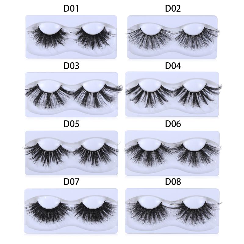 

Dramatic 25mm Faux Mink False Eyelashes 1 Pair 8D Thick Long Lashes Extension Makeup Fluffies Criss-cross Handmade Eyelash