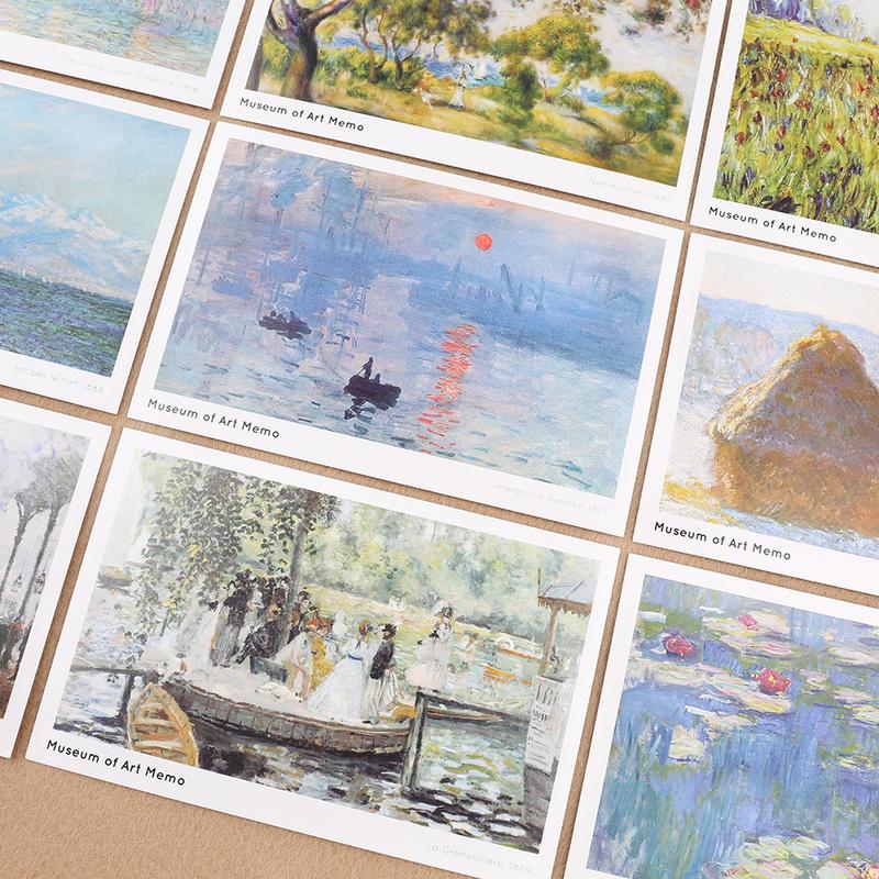 

30pcs/ Box Art Museum Postcard Vintage Retro Style Creative Art Oil Painting Birthday Greeting Cards Greeting Gift Postcards