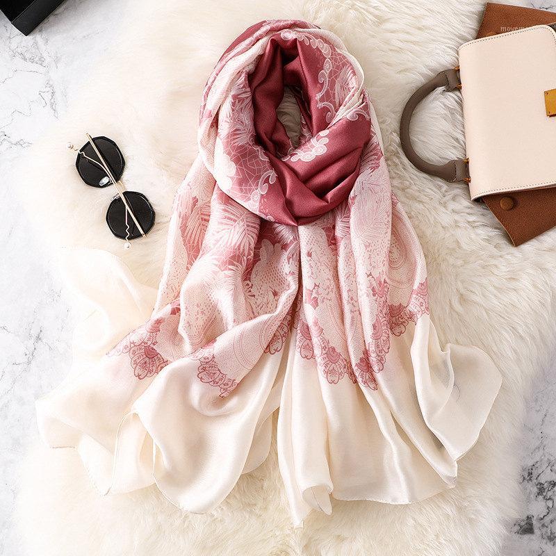 

2020 New style Autumn and winter women beach Sunscreen fashion warm shawl china quality silk lady Popular Print scarves hijab1