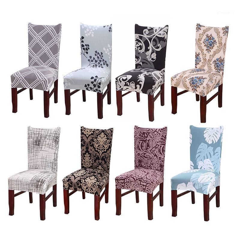 

Printed Modern Elastic Chair Covers Spandex Stretch Removable Slipcovers Chair Cover for Wedding Banquet Dining room Kitchen1