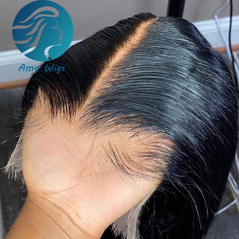

Pre plucked Bleached Knots 13x6 Hd Transparent Lace Frontal With Baby Hair Straight Brazilian Remy Melt Into Skin Lace Closure For Braiding, Natural color