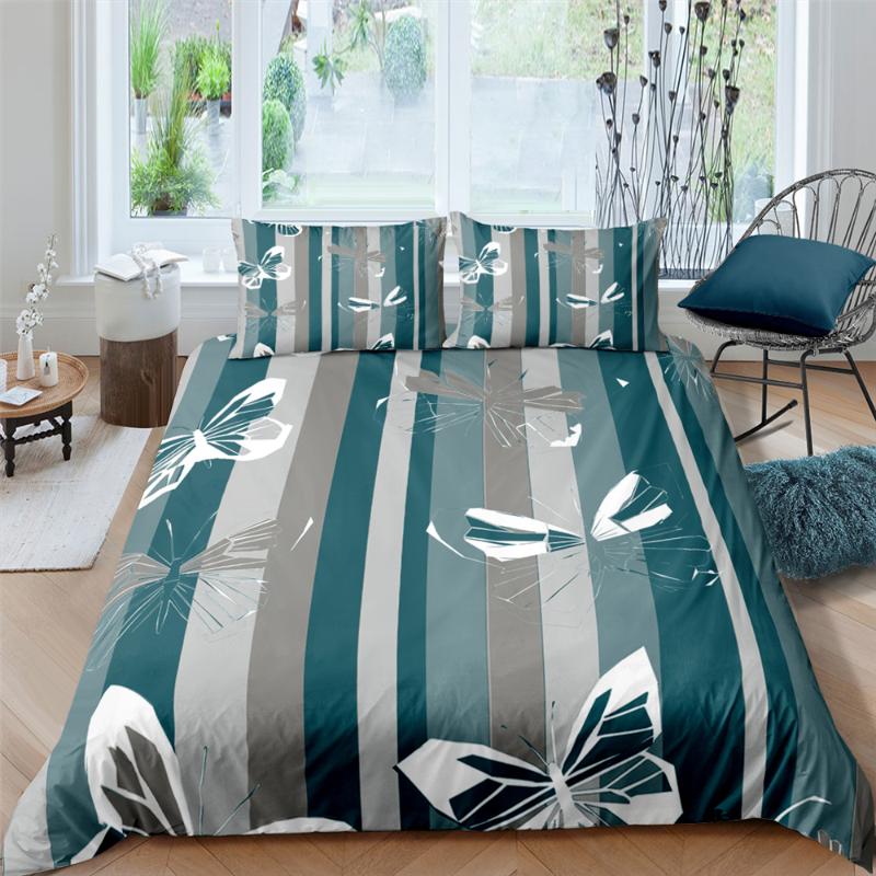 

3D Butterfly Bedding Set with Super Soft and Micro Fiber Quilt Cover Zipper Bedding Full Size Set, Bb30-6