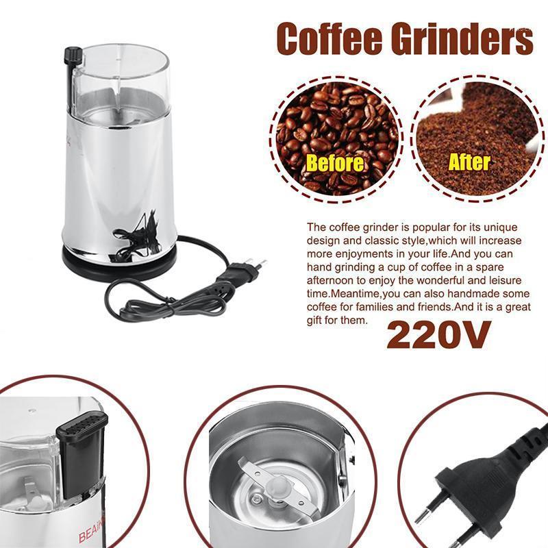 

200W 220V Electric Coffee Grinder Kitchen Cereal Nuts Beans Spices Grains Grinding Machine Multifunctional Home Coffe Grinder1