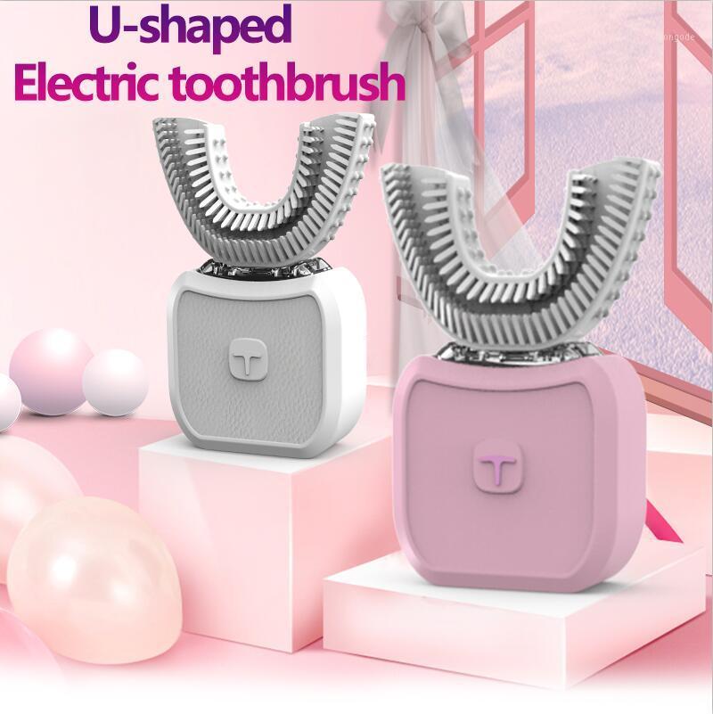 

360 Degree Automatic U Type Sonic Electric Toothbrush Silicone Sonic Electronic Tooth Brush USB Rechargeable 6 kinds Mode Teeth1