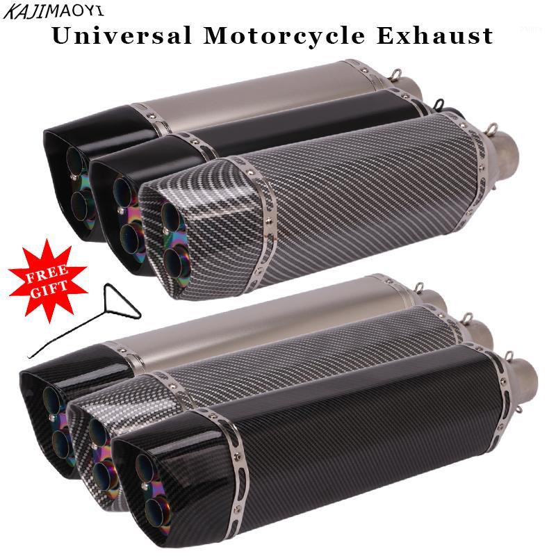 

470MM Universal Motorcycle Exhaust Pipe Muffler DB Killer 51MM Escape Moto For MT09 R1 ZX6R 390 Scooters Exhaust Pipe1