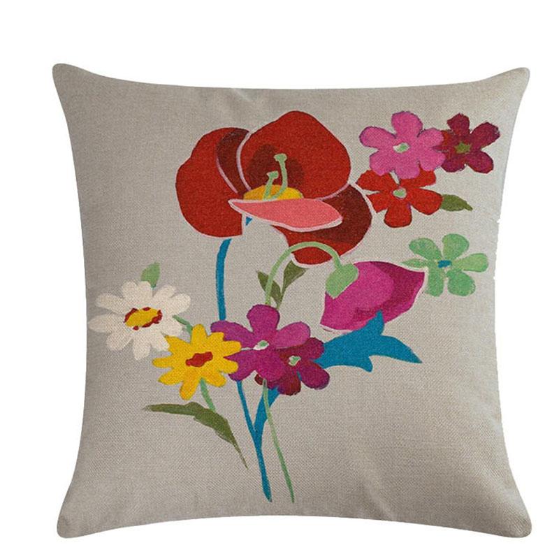 

Nordic Decoration Cushion Cover Spring Pillow Covers Plant Flower Throw Pillow Case 45 X 45 Cm Cushions Home Decor Bed Cases, 2008202