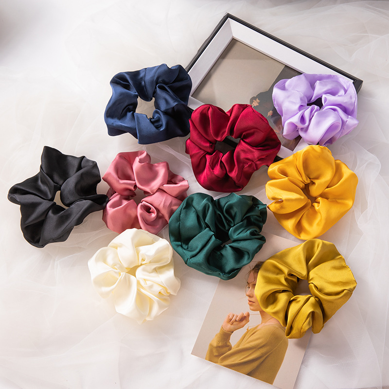 

8 designs ladies and girls hair bands elastic adult solid color large intestine sports dance, Customize